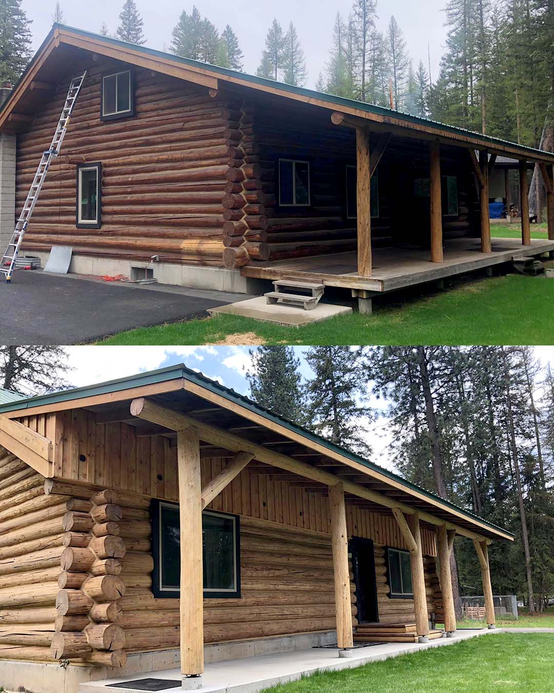 Log Home Case Study Dustless Blasting®